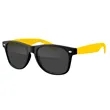 Two-Tone Retro Vibes Black Frame Sunglasses | https://www.bestnamebadges.com