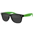 Two-Tone Retro Vibes Black Frame Sunglasses | https://www.bestnamebadges.com