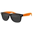 Two-Tone Retro Vibes Black Frame Sunglasses | https://www.bestnamebadges.com