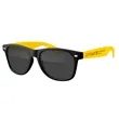 Two-Tone Retro Vibes Black Frame Sunglasses | https://www.bestnamebadges.com