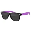 Two-Tone Retro Vibes Black Frame Sunglasses | https://www.bestnamebadges.com