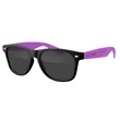 Two-Tone Retro Vibes Black Frame Sunglasses | https://www.bestnamebadges.com