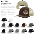 Richardson 112+ R-FLEX Trucker Hat w/ Patches or Embroidery | https://www.bestnamebadges.com