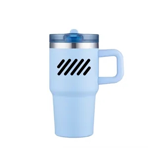 Slate 20 oz Handle Mug with Straw Lid
