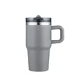 Slate 20 oz Handle Mug with Straw Lid | https://www.bestnamebadges.com