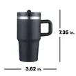 Slate 20 oz Handle Mug with Straw Lid | https://www.bestnamebadges.com