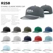 Richardson #258 Five Panel Rope Cap | https://www.bestnamebadges.com
