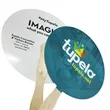 Custom Wooden Handle Advertising Fan | https://www.bestnamebadges.com
