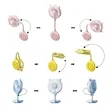 360 Degreen Adjustable Neck Suction Cups Fan | https://www.bestnamebadges.com