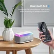 Bluetooth Speaker Alarm Clock with Fast Wireless Charger | https://www.bestnamebadges.com