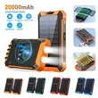 Solar Portable Wireless 20000mAh Fast Charging Power Bank | https://www.bestnamebadges.com