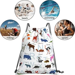 Full Color Dye Sublimated Drawstring Backpack