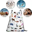 Full Color Dye Sublimated Drawstring Backpack | https://www.bestnamebadges.com