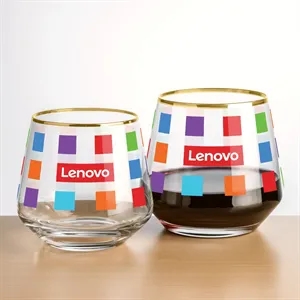 Tucson Gold Rim Stemless Wine - VividPrint™