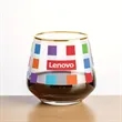Tucson Gold Rim Stemless Wine - VividPrint™ | https://www.bestnamebadges.com
