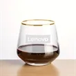 Tucson Gold Rim Stemless Wine - Deep Etch | https://www.bestnamebadges.com