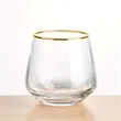 Tucson Gold Rim Stemless Wine - Deep Etch | https://www.bestnamebadges.com