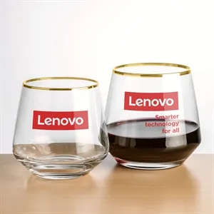 Tucson Gold Rim Stemless Wine - Imprinted