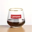 Tucson Gold Rim Stemless Wine - Imprinted | https://www.bestnamebadges.com