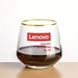 Tucson Gold Rim Stemless Wine - Imprinted | https://www.bestnamebadges.com