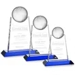 Netherford Globe Award - Blue | https://www.bestnamebadges.com