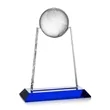 Netherford Globe Award - Blue | https://www.bestnamebadges.com
