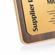 Reston Plaque - Walnut Finish/Gold | https://www.bestnamebadges.com