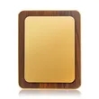 Reston Plaque - Walnut Finish/Gold | https://www.bestnamebadges.com