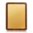 Reston Plaque - Walnut Finish/Gold | https://www.bestnamebadges.com