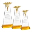 Caduceus Award on Hartford Base - Amber | https://www.bestnamebadges.com