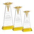 Caduceus Award on Hartford Base - Gold | https://www.bestnamebadges.com