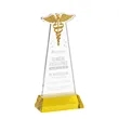 Caduceus Award on Hartford Base - Gold | https://www.bestnamebadges.com