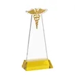 Caduceus Award on Hartford Base - Gold | https://www.bestnamebadges.com
