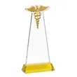 Caduceus Award on Hartford Base - Gold | https://www.bestnamebadges.com
