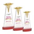 Caduceus VividPrint™ Award on Alberton Base - Red | https://www.bestnamebadges.com