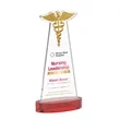 Caduceus VividPrint™ Award on Alberton Base - Red | https://www.bestnamebadges.com