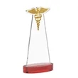 Caduceus VividPrint™ Award on Alberton Base - Red | https://www.bestnamebadges.com