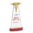 Caduceus VividPrint™ Award on Alberton Base - Red | https://www.bestnamebadges.com