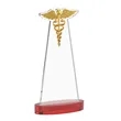 Caduceus VividPrint™ Award on Alberton Base - Red | https://www.bestnamebadges.com