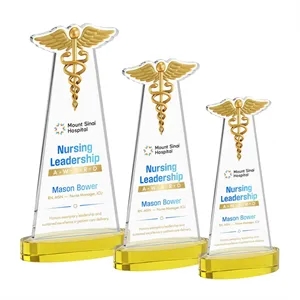 Caduceus VividPrint™ Award on Alberton Base - Gold