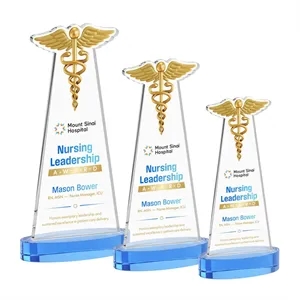 Caduceus VividPrint™ Award on Alberton Base - Sky Blue