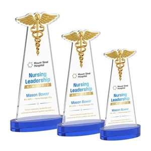 Caduceus VividPrint™ Award on Alberton Base - Blue