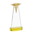 Caduceus Award on Alberton Base - Gold | https://www.bestnamebadges.com