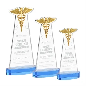 Caduceus Award on Alberton Base - Sky Blue