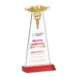 Caduceus VividPrint™ Award - Red | https://www.bestnamebadges.com