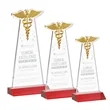 Caduceus Award - Red | https://www.bestnamebadges.com
