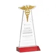 Caduceus Award - Red | https://www.bestnamebadges.com