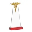 Caduceus Award - Red | https://www.bestnamebadges.com