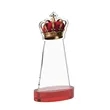 Crown VividPrint™ Award on Alberton Base - Red | https://www.bestnamebadges.com