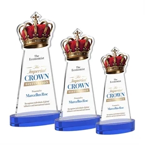 Crown VividPrint™ Award on Alberton Base - Blue